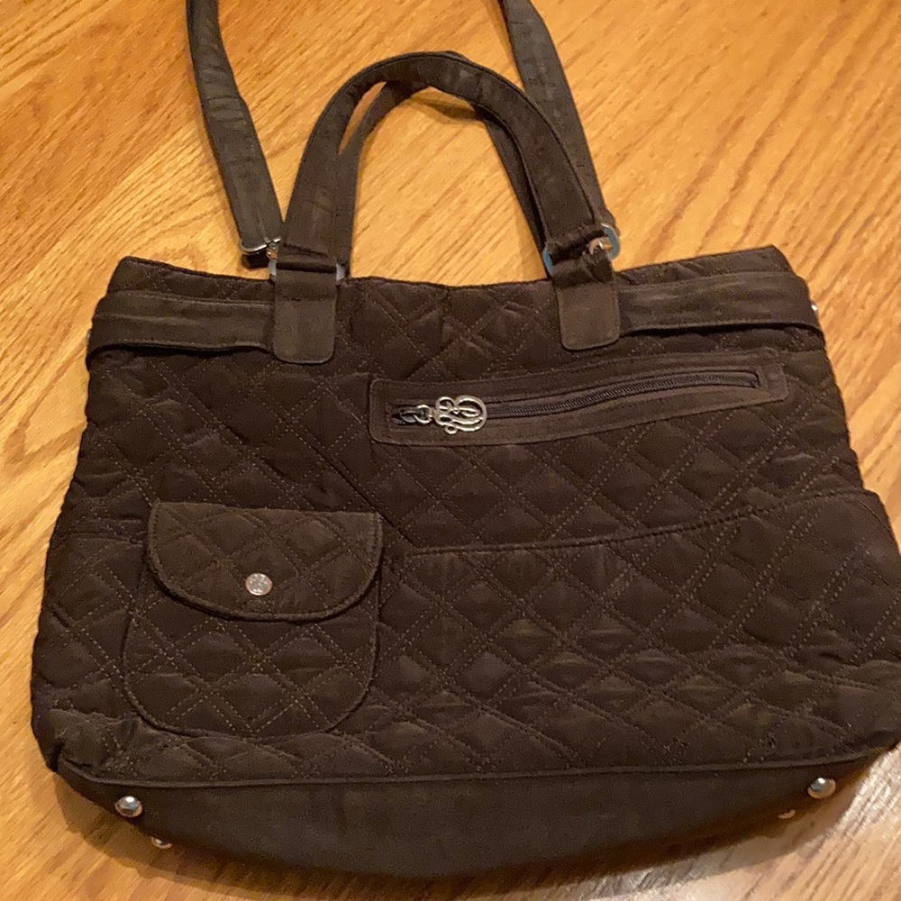 EUC Vera Bradley dark brown quilted purse